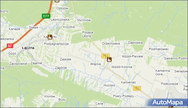 mapa Wzdół Rządowy, Wzdół Rządowy na mapie Targeo