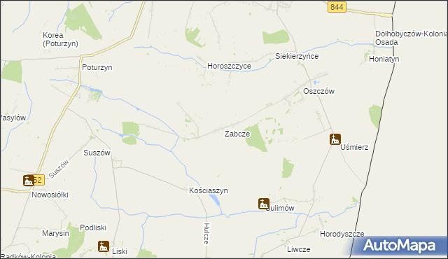 mapa Żabcze, Żabcze na mapie Targeo