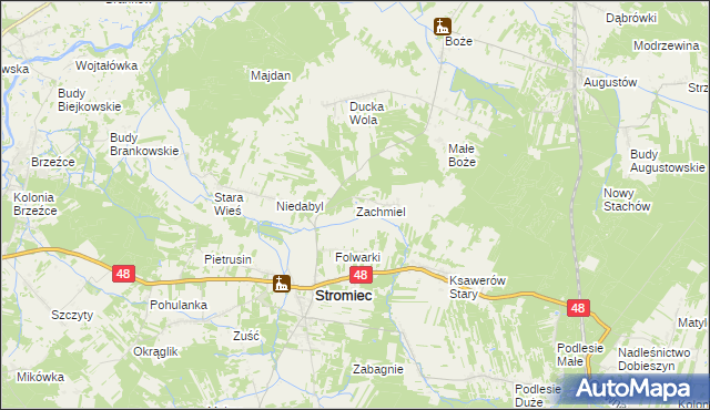 mapa Zachmiel, Zachmiel na mapie Targeo