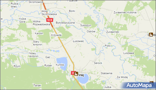 mapa Zagrody Łukówieckie, Zagrody Łukówieckie na mapie Targeo