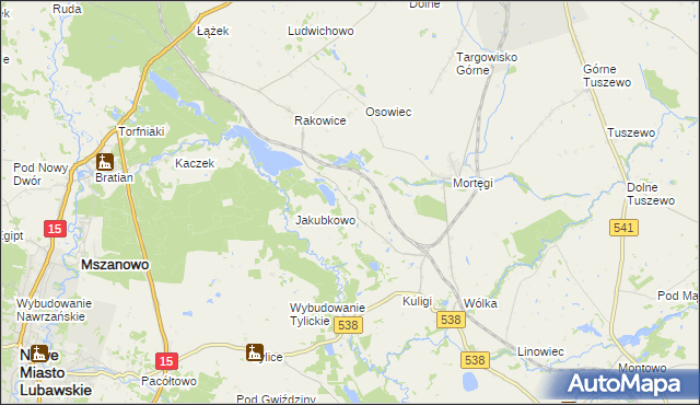 mapa Zajączkowo gmina Grodziczno, Zajączkowo gmina Grodziczno na mapie Targeo