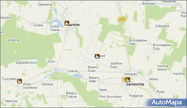 mapa Zakępie, Zakępie na mapie Targeo