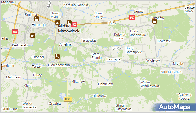 mapa Zakole-Wiktorowo, Zakole-Wiktorowo na mapie Targeo