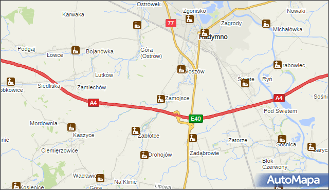 mapa Zamojsce, Zamojsce na mapie Targeo