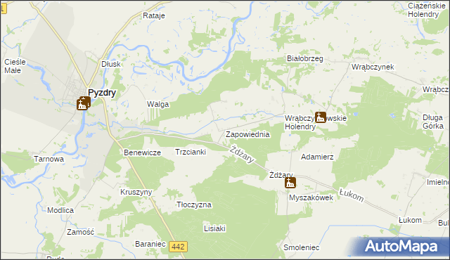 mapa Zapowiednia, Zapowiednia na mapie Targeo