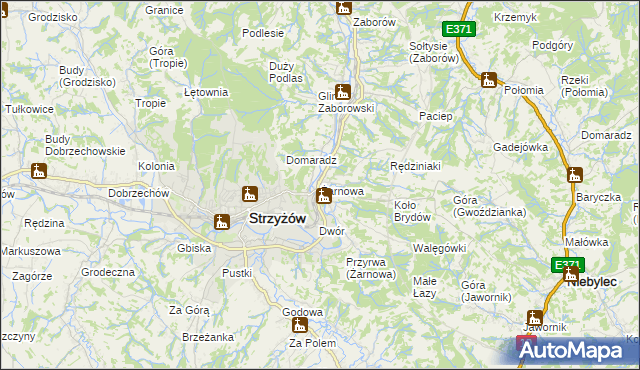 mapa Żarnowa, Żarnowa na mapie Targeo