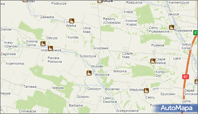 mapa Żarnowica, Żarnowica na mapie Targeo