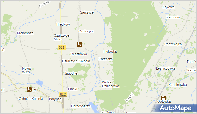 mapa Zarzecze gmina Chełm, Zarzecze gmina Chełm na mapie Targeo