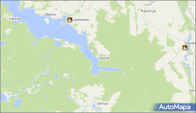 mapa Zatonie, Zatonie na mapie Targeo