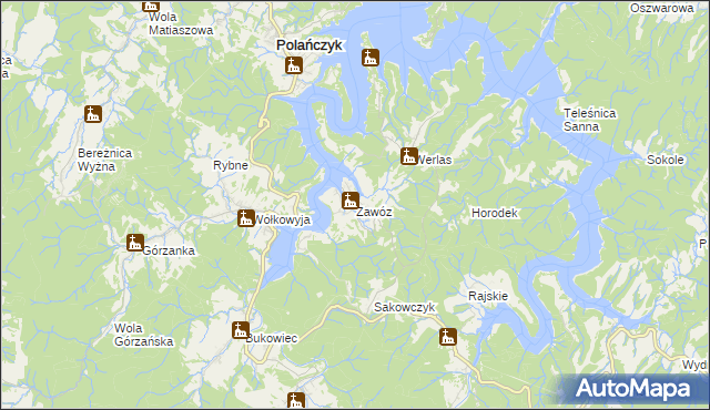 mapa Zawóz, Zawóz na mapie Targeo