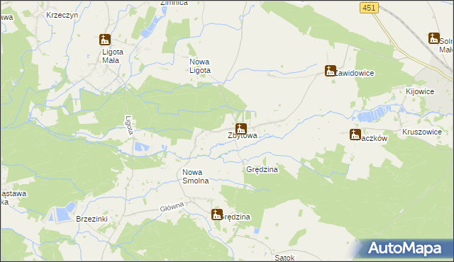 mapa Zbytowa, Zbytowa na mapie Targeo