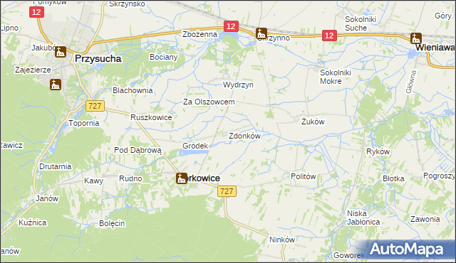 mapa Zdonków, Zdonków na mapie Targeo