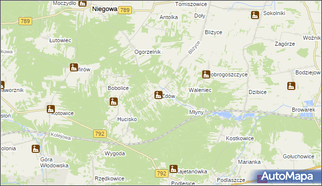 mapa Zdów, Zdów na mapie Targeo