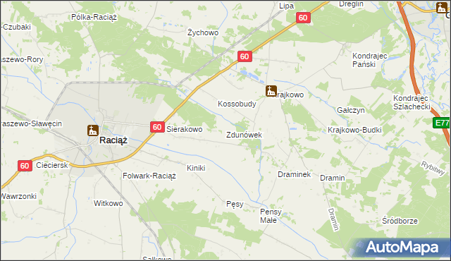 mapa Zdunówek, Zdunówek na mapie Targeo