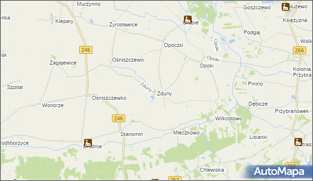 mapa Zduny gmina Aleksandrów Kujawski, Zduny gmina Aleksandrów Kujawski na mapie Targeo