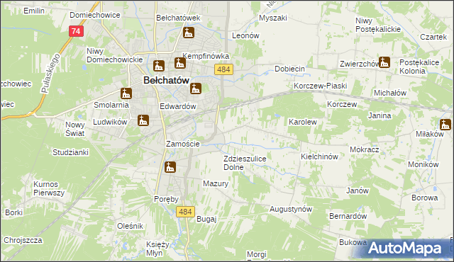 mapa Zdzieszulice Górne, Zdzieszulice Górne na mapie Targeo