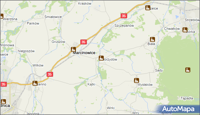 mapa Zebrzydów, Zebrzydów na mapie Targeo