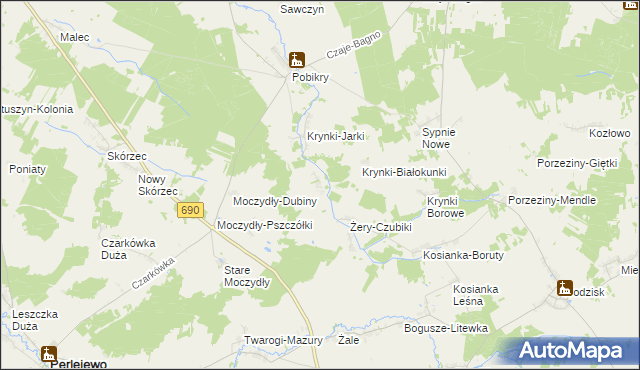 mapa Żery Bystre, Żery Bystre na mapie Targeo