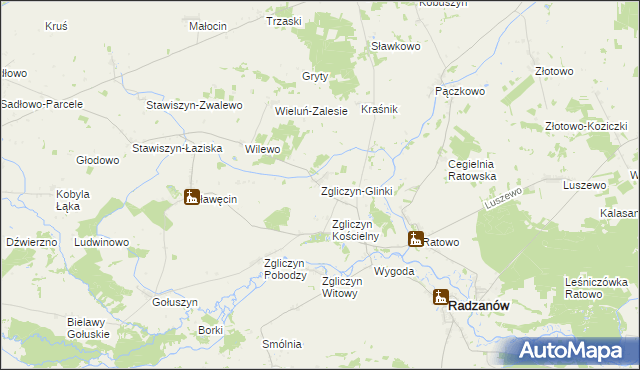 mapa Zgliczyn-Glinki, Zgliczyn-Glinki na mapie Targeo