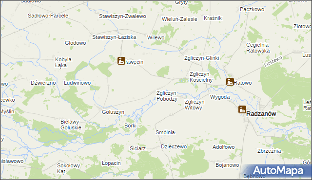 mapa Zgliczyn Pobodzy, Zgliczyn Pobodzy na mapie Targeo