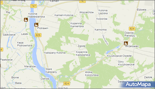 mapa Zgoda gmina Łaziska, Zgoda gmina Łaziska na mapie Targeo