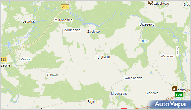 mapa Zgojewko, Zgojewko na mapie Targeo