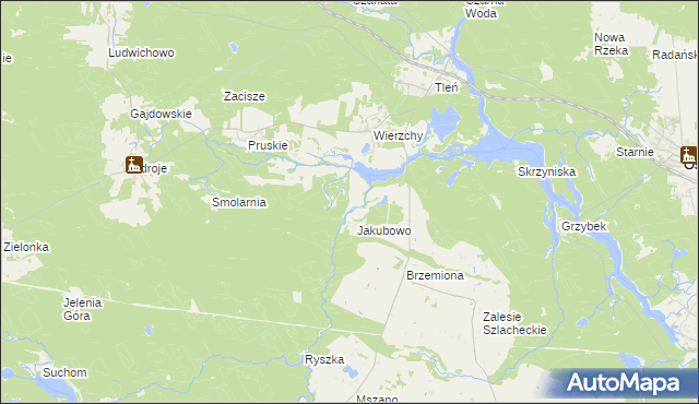 mapa Zgorzały Most, Zgorzały Most na mapie Targeo