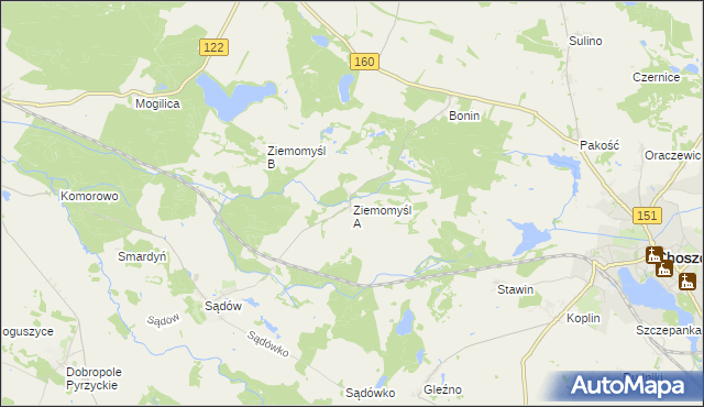 mapa Ziemomyśl A, Ziemomyśl A na mapie Targeo