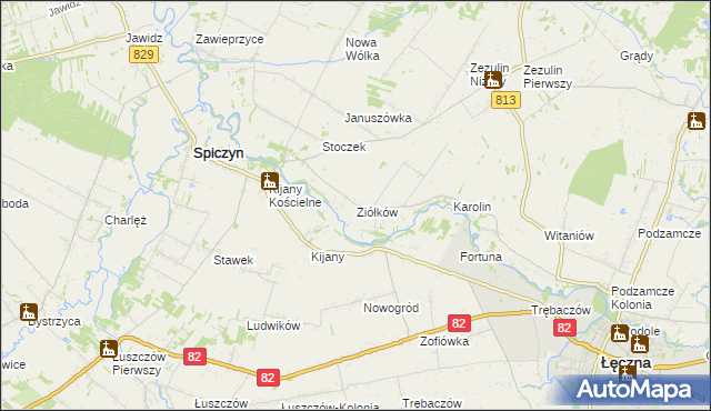 mapa Ziółków, Ziółków na mapie Targeo
