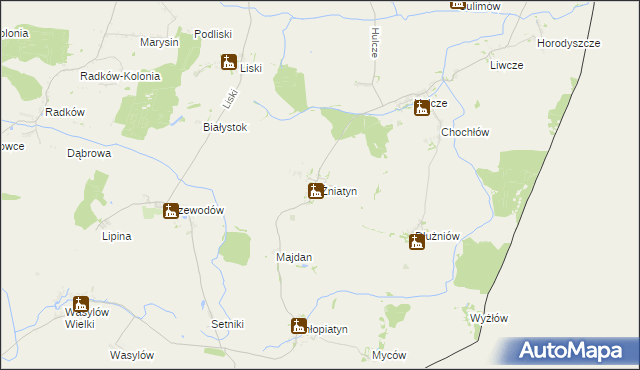 mapa Żniatyn, Żniatyn na mapie Targeo