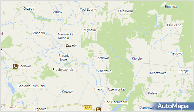 mapa Zofiewo, Zofiewo na mapie Targeo