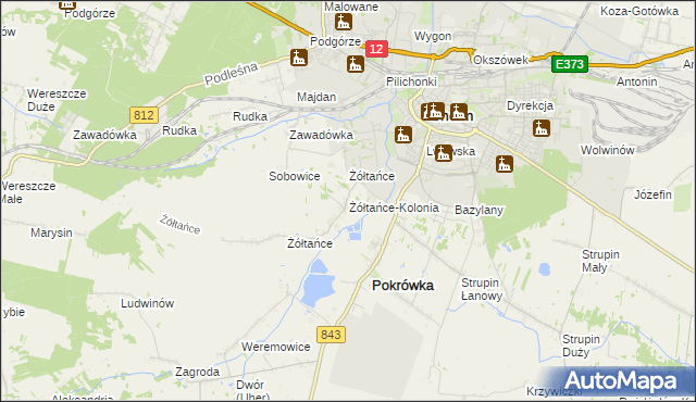 mapa Żółtańce-Kolonia, Żółtańce-Kolonia na mapie Targeo