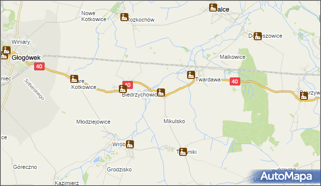 mapa Zwiastowice, Zwiastowice na mapie Targeo