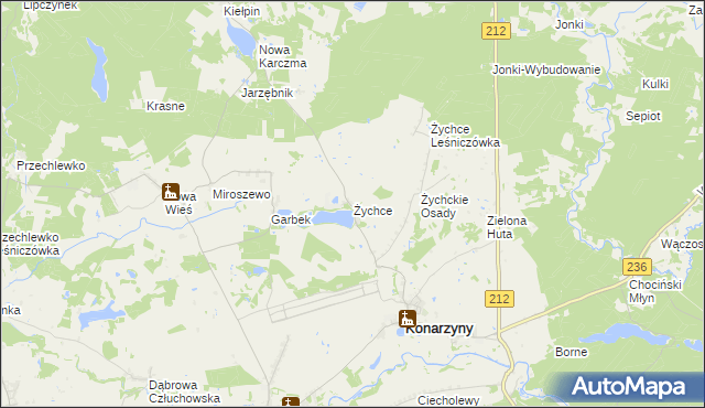 mapa Żychce, Żychce na mapie Targeo