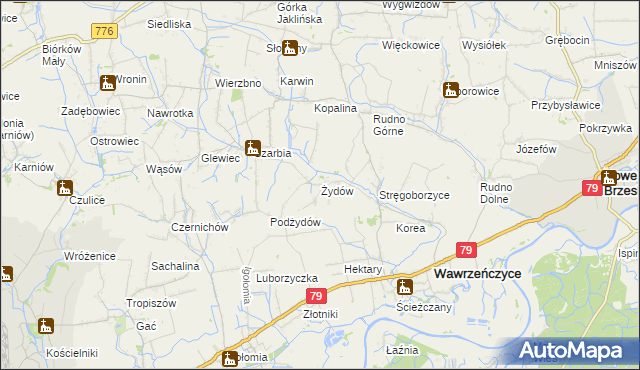 mapa Żydów gmina Igołomia-Wawrzeńczyce, Żydów gmina Igołomia-Wawrzeńczyce na mapie Targeo