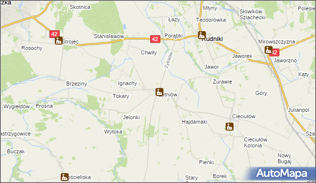 mapa Żytniów, Żytniów na mapie Targeo