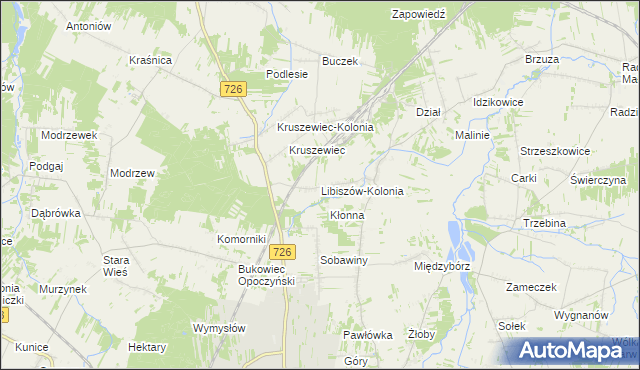 mapa Libiszów-Kolonia, Libiszów-Kolonia na mapie Targeo