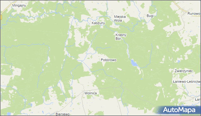 mapa Poborowo gmina Lubomino, Poborowo gmina Lubomino na mapie Targeo