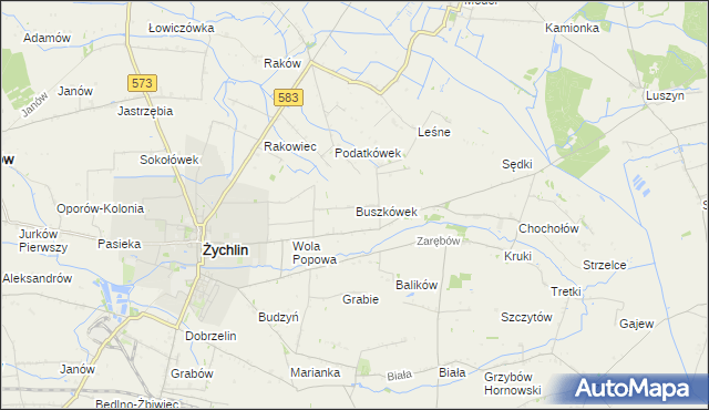 mapa Buszkówek, Buszkówek na mapie Targeo
