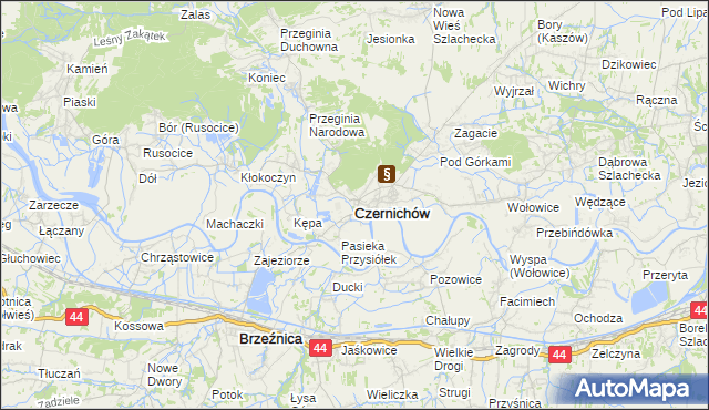 mapa Czernichów powiat krakowski, Czernichów powiat krakowski na mapie Targeo