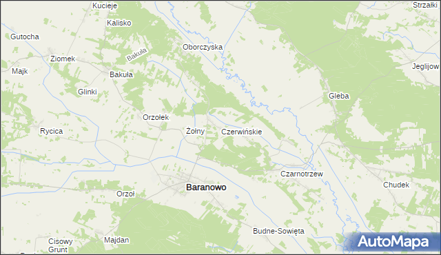 mapa Czerwińskie, Czerwińskie na mapie Targeo