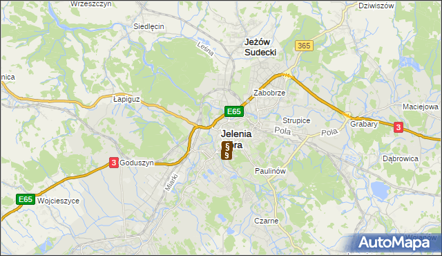 mapa Jelenia Góra, Jelenia Góra na mapie Targeo