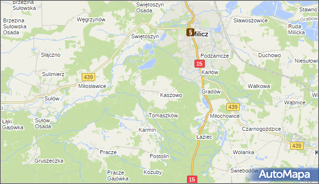 mapa Kaszowo, Kaszowo na mapie Targeo