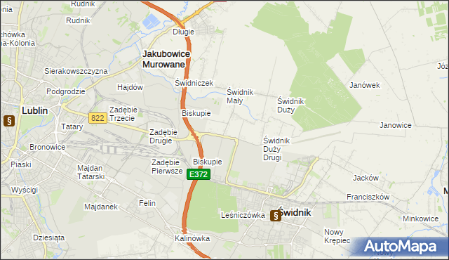 mapa Kolonia Świdnik Mały, Kolonia Świdnik Mały na mapie Targeo