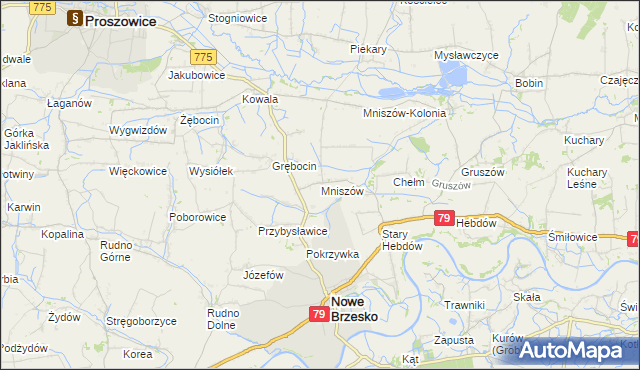 mapa Mniszów, Mniszów na mapie Targeo