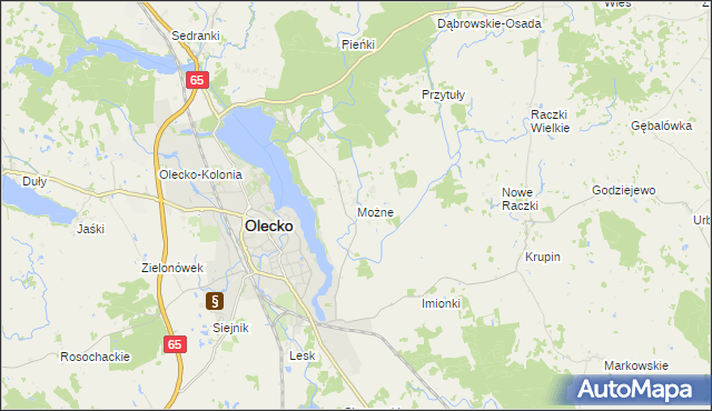 mapa Możne, Możne na mapie Targeo