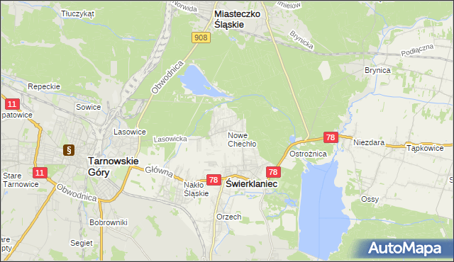 mapa Nowe Chechło, Nowe Chechło na mapie Targeo