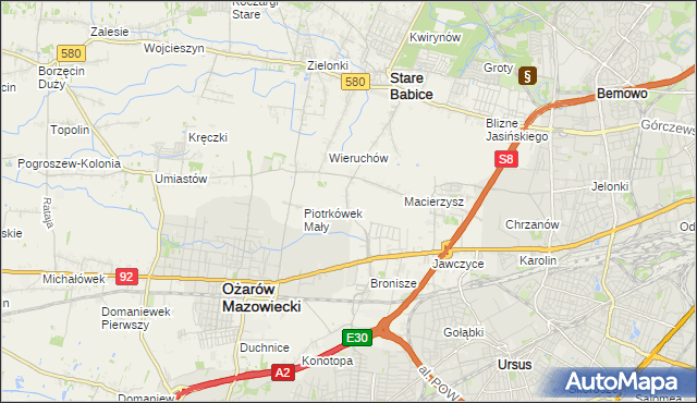 mapa Piotrkówek Duży, Piotrkówek Duży na mapie Targeo