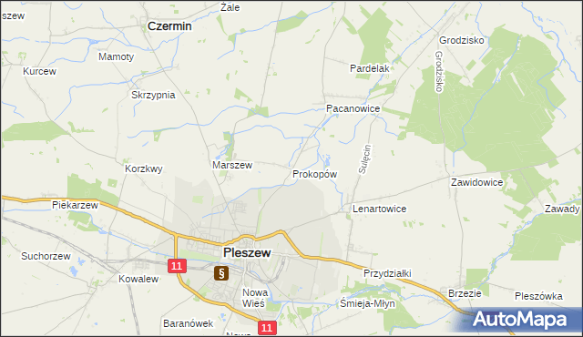 mapa Prokopów, Prokopów na mapie Targeo