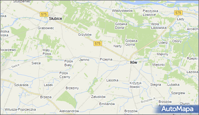 mapa Przejma gmina Iłów, Przejma gmina Iłów na mapie Targeo